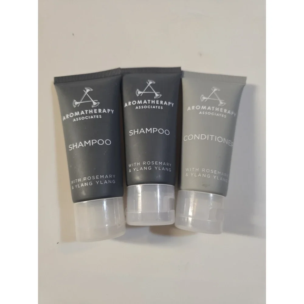 Aromatherapy Travel Shampoo & Conditioner Rosemary & Ylang Ylang 1.35 Oz Lot-3